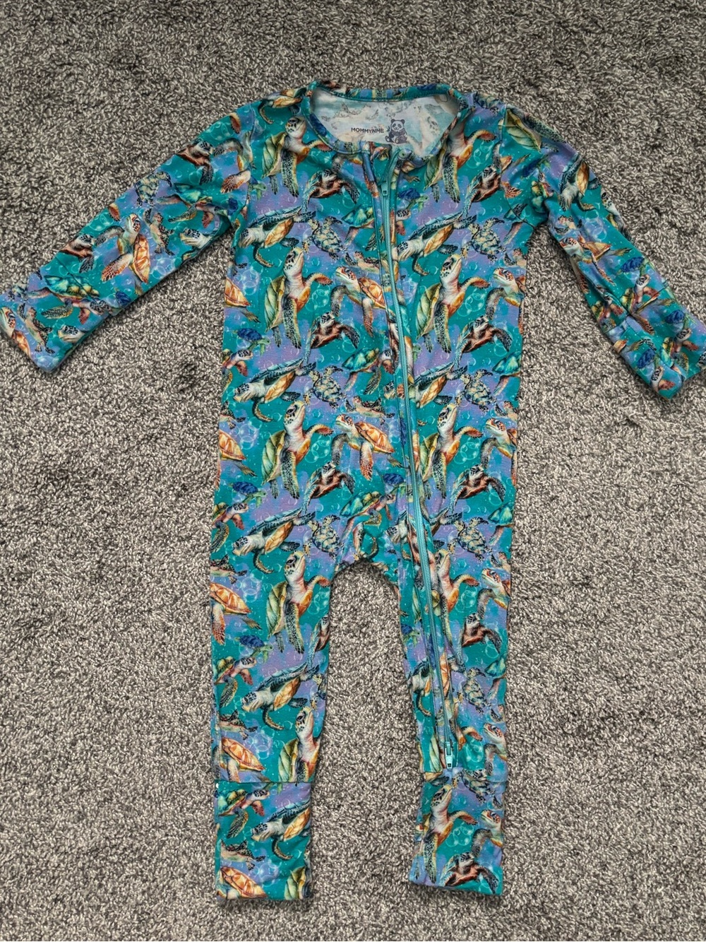 MommyNMe Bamboo Turtle Zip-Up Sleeper